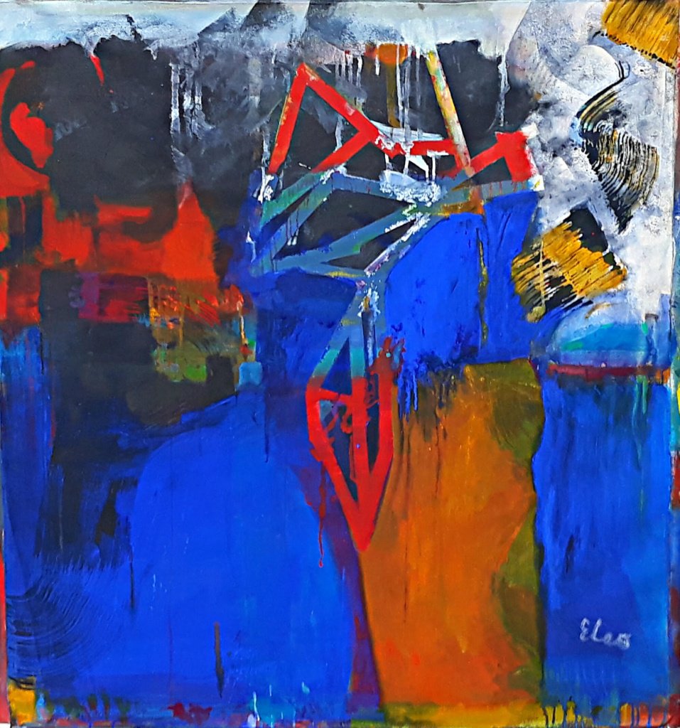 130 x 120 cm _ Elso Arruda _ Le Cinéma Muet _ 2020 _ Acrílica s lona