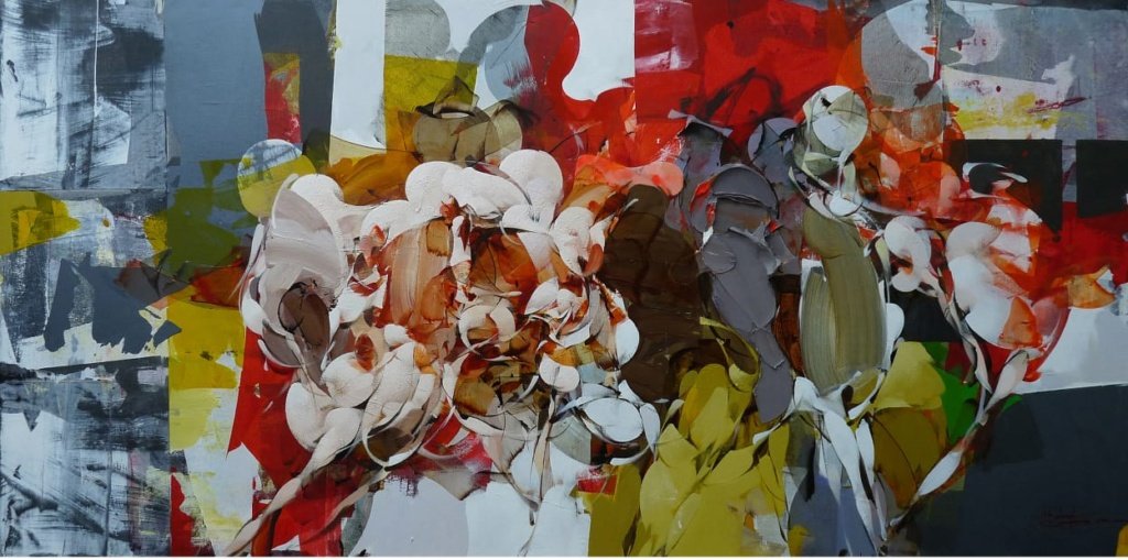 100 x 200 cm. Sebastião Rodrigues. Pigmentos, textura e acrílica sobre tela