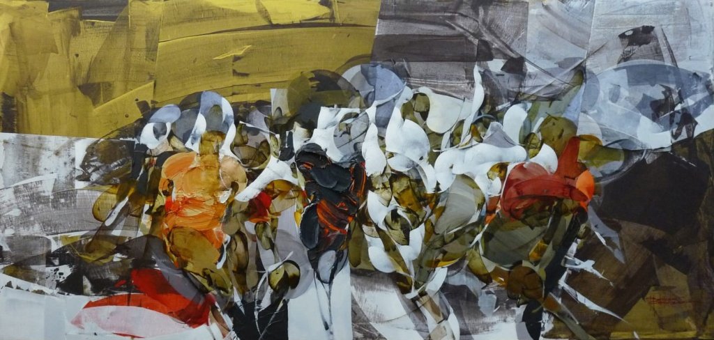 120 x 250 cm. Sebastião Rodrigues. Pigmentos, textura e acrílica sobre tela