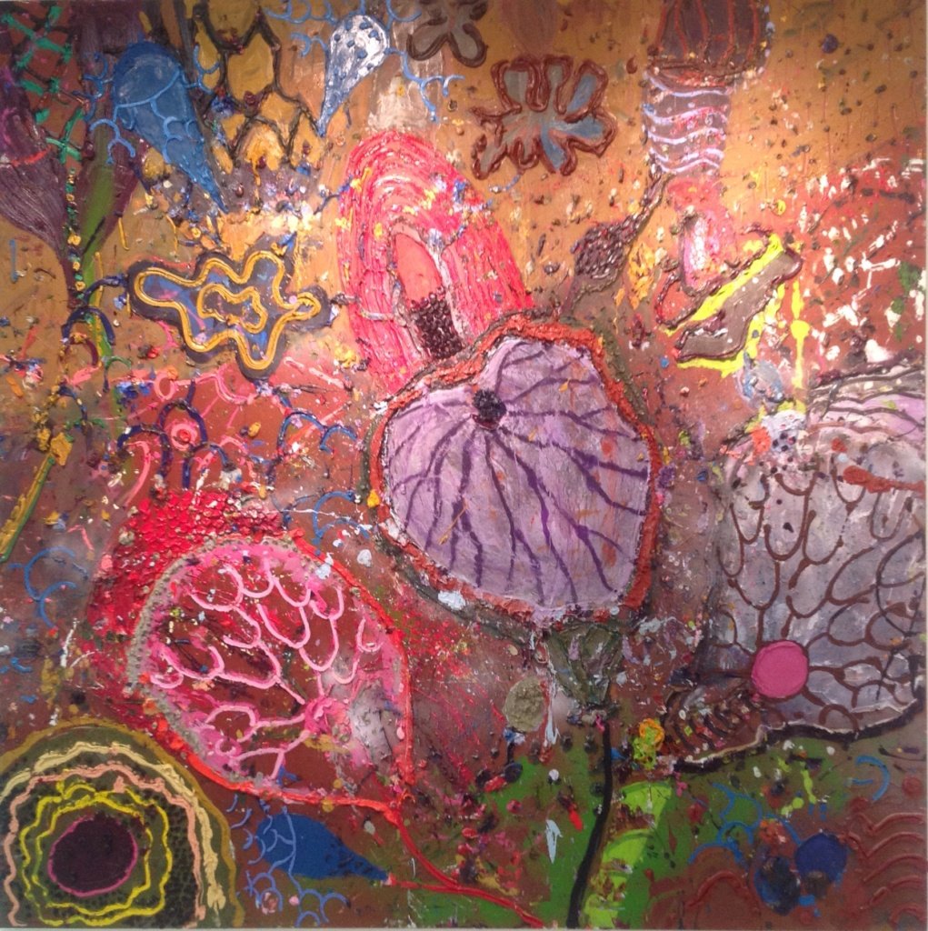 200 x 200 cm _ Gilvan Nunes _ Flores em festa _ 2012 _ Óleo s linho