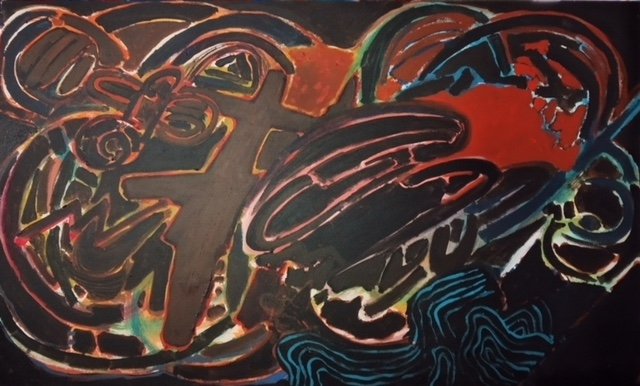 80 x 130 cm _ Luiz Aquila _ A pintura, suas retas e suas curvas ao luar _ 2014 _ AST