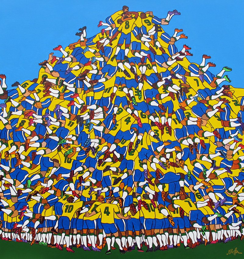 130 x 122 cm. J. Victtor. Gol do Brasil, 2013. Acrílica sobre tela