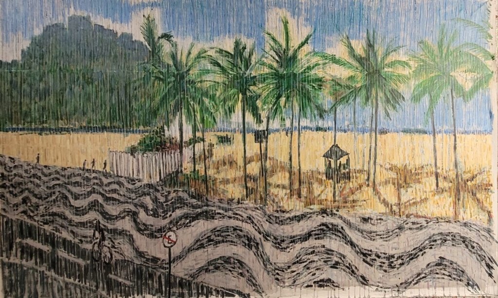 160 x 260 cm. Fernando Mendonça. 2025. Acrílica sobre tela.