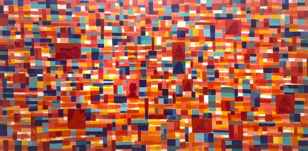 100 x 200 cm. Carlito Rodrigues. Sem título. Acrílica sobre tela