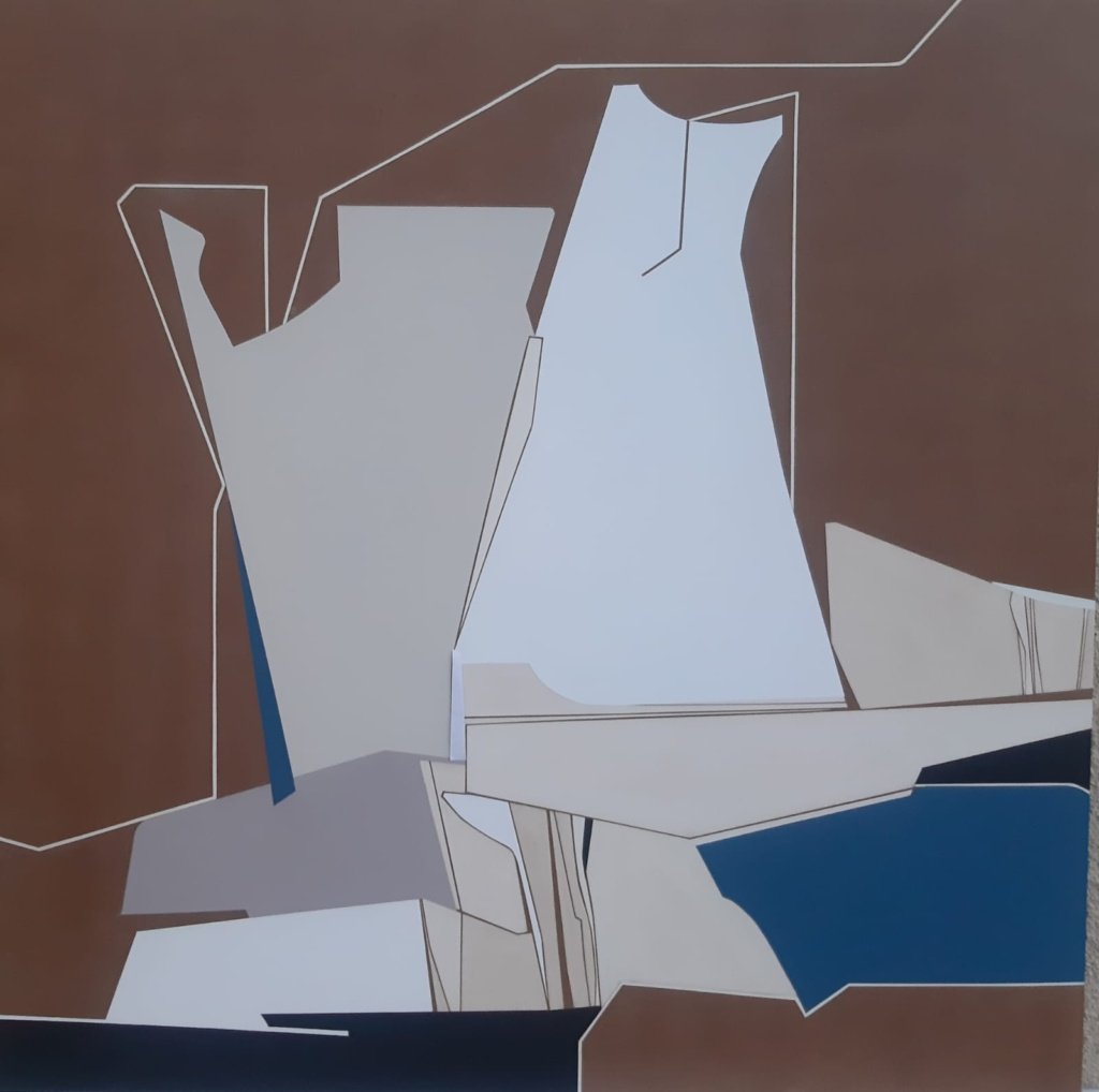 110  x 110 cm. Silvio Baptista. Acrílica sobre madeira