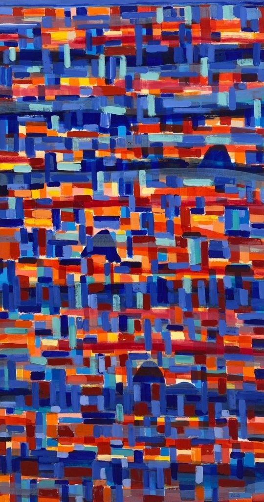 150 x 80 cm ( parte de um tríptico). Carlito Rodrigues Sem título, 2021. Acrílica sobre tela