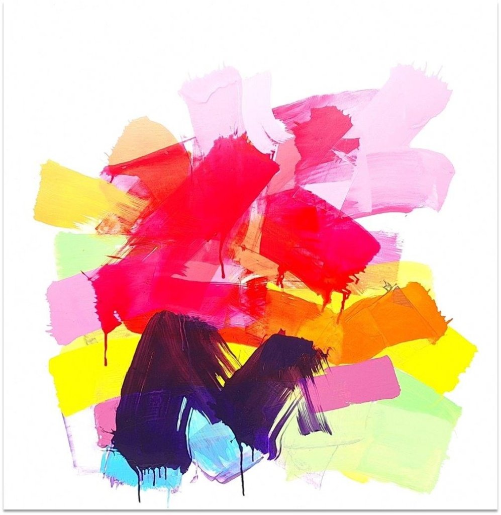 100 x 100 cm. Adriano Mangiavacchi. Pintar É Preciso 18. Acrílica sobre tela