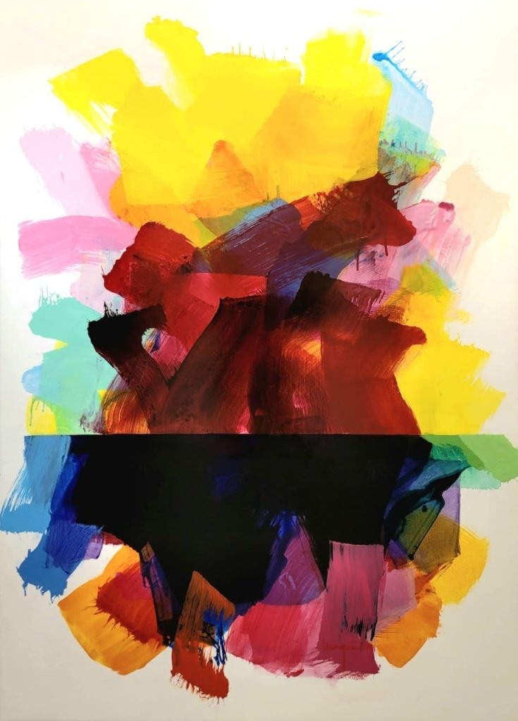 190 x 130 cm. Adriano Mangiavacchi. Pintar É Preciso 24, 2026. Acrílica sobre tela