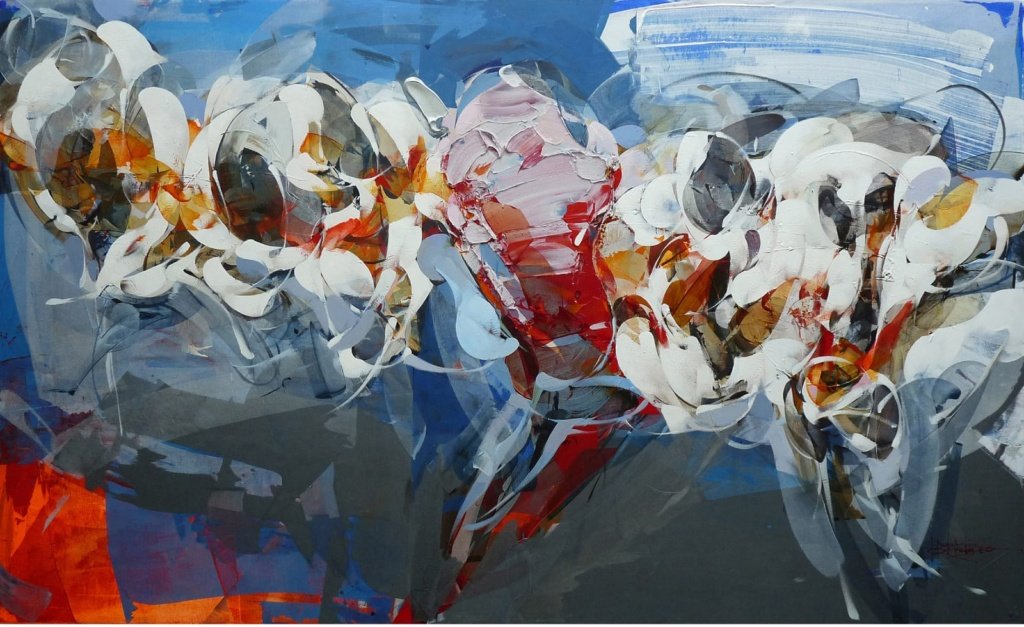 120 x 200 cm. Sebastião Rodrigues. Pigmentos, textura e acrílica sobre tela