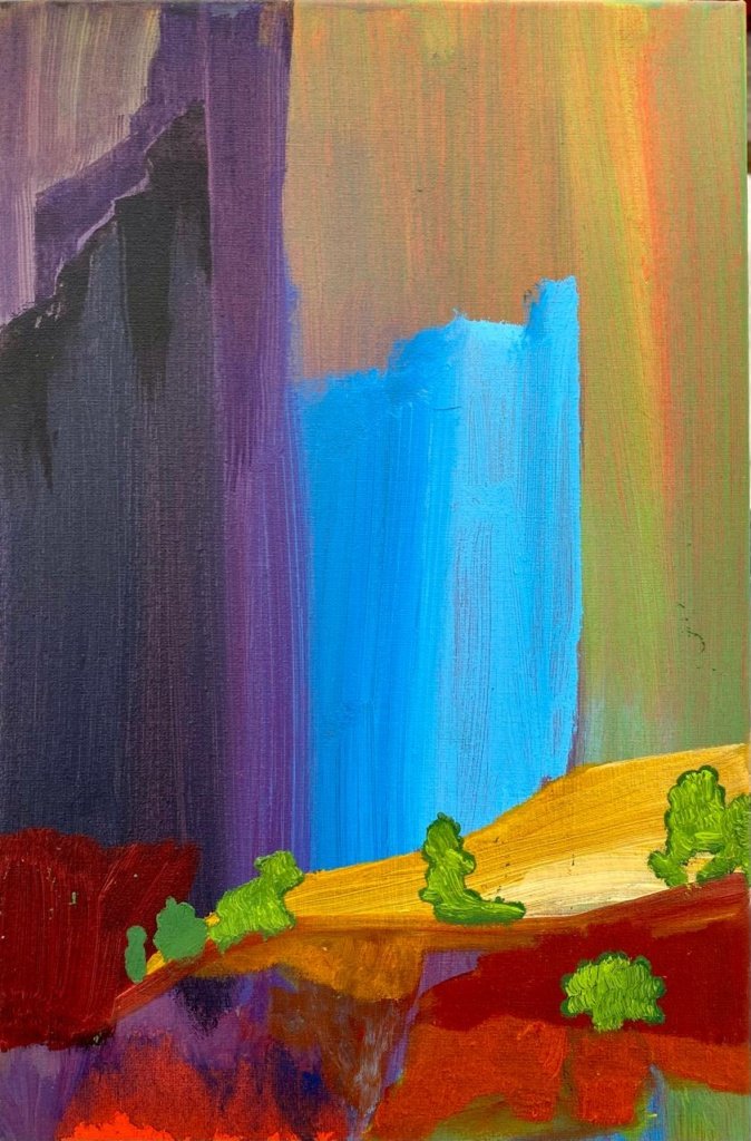 30 x 20 cm. Alberto Saraiva. Luz da Noite, 2023. Acrílica e óleo sobre tela