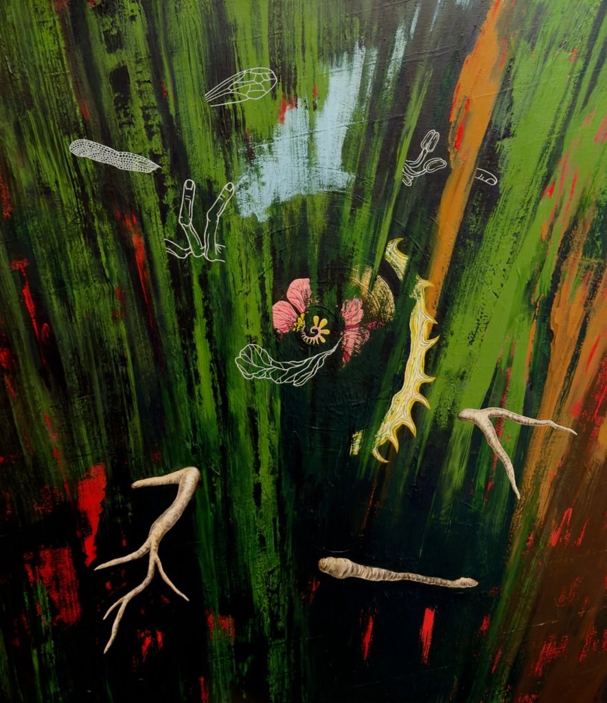 115 x 100 cm. Sergio Allevato. Sem Título, Série Colapso, 2026. Acrílica sobre tela. Foto por Jaime Acioli