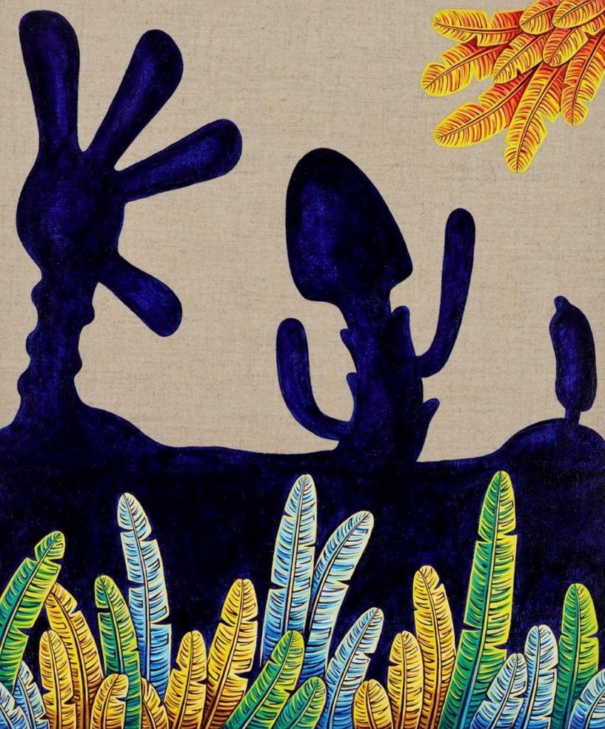 50 x 42 cm. Sergio Allevato. Miragem, 2026 Série Sombras. Acrílica sobre linho