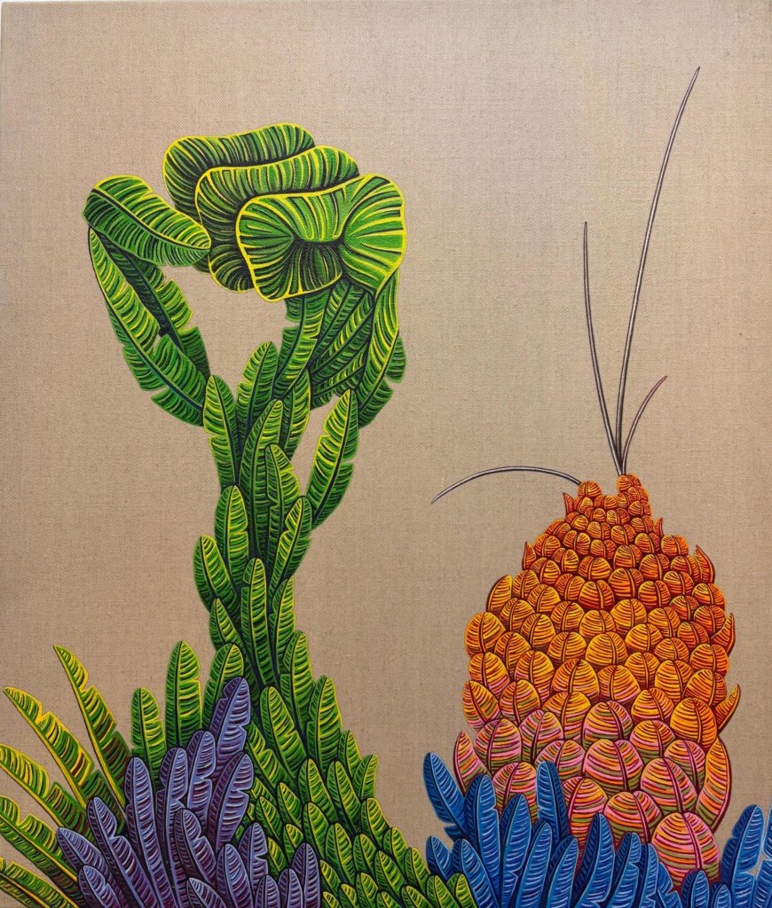 70 x 60 cm. Sergio Allevato, Plantação II 2024. Série braZil. Óleo sobre linho