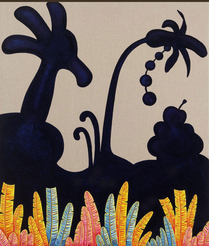 70 x 60 cm. Sergio Allevato. Bala, 2025. Série Sombras. Óleo sobre linho